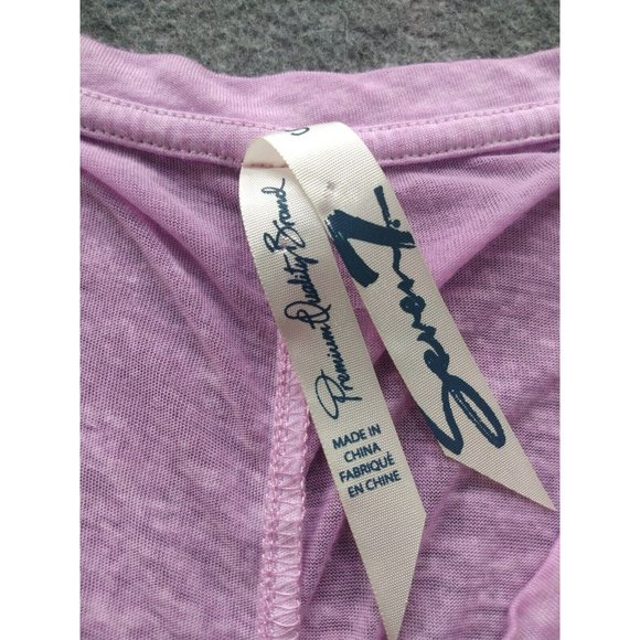 Seven 7 Top Womens Sz Small Open Exposed Shoulder Blouse Scoop Neck Shirt Purple - Picture 5 of 12